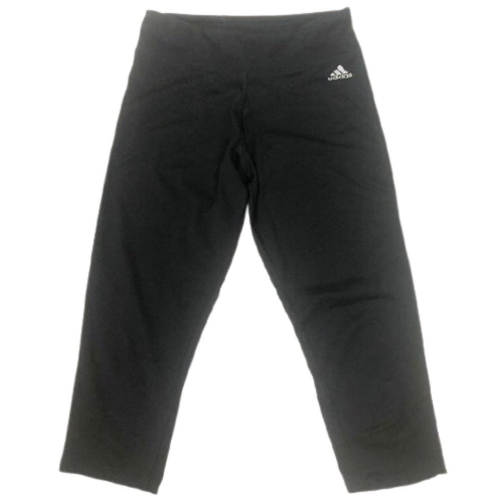 ADIDAS Capris Pants Leggings Climalite Black S